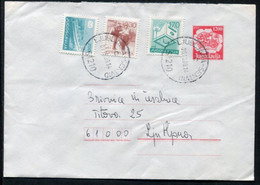 YUGOSLAVIA 1989 Mailcoach 300 D.stationery Envelope Used With Additional Franking.  Michel U89 - Interi Postali