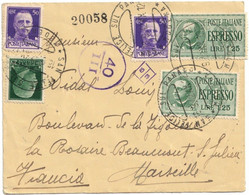 Italie - San Felice Sul Panaro - Poste Italiane Expresso - Lettre Pour Marseille (France) - Censura - Censure - 1942 - Otros & Sin Clasificación