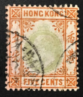 1903 -11 - Hong Kong - King Edward -Five Cents - Used - Used Stamps