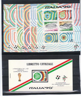 I T A L I A  -  MUNDIAL FUTBOL 90  6 HB,  1  CARNET Y  SERIE COMPLETA    """"MNH""" - 1990 – Italie