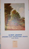 1940 Grand Calendrier Mural "Paysage Champêtre" Avec Ephéméride à Feuilles - 42 X 24 Cm - Big : 1921-40