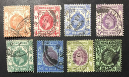 1912 -14 - Hong Kong - King George V - 8 Stamps  - Used - Usati