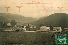 St Pierre La Bourlhomme * Vue Sur Le Village Et Les Monts Du Forez * Attelage Boeufs - Autres & Non Classés