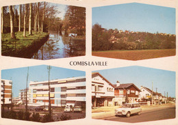 77 / COMBS-LA-VILLE - Divers Aspects De La Ville Citroen AMI 6 Break 2CV VW 1200 Renault Dauphine Peugeot 403 - Combs La Ville