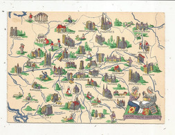 Cp, Carte Géographique, ANJOU-MAINE-TOURAINE ,vierge, N° 1259 F - Carte Geografiche