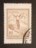 Francobolli Argentina Sport Invernali Sci Ski Jumper 1961 - Oblitérés