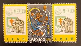 SO) 1958 MEXICO, AGAINST TUBERCULOSIS, STRIP OF 3 MNH - Mongolei