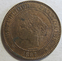 2 Centimes Cérès 1897 A Paris  , En Bronze , Gad# 105 - 2 Centimes