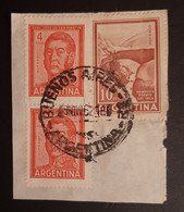 Francobolli Argentina Frammento Busta San Martin Mendoza Ponte Inca 1962 - Oblitérés