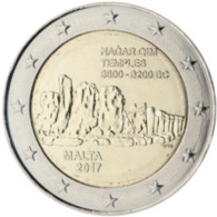 2 Euro MALTA 2017  HAGAR QIM TEMPLES - UNC - SIN CIRCULAR - NEW 2€  FROM ROLL - Malte