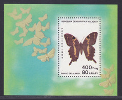 MADAGASCAR BLOC N°   27 ** MNH Neuf Sans Charnière, TB (CLR243) Faune, Papillons - 1984 - Madagaskar (1960-...)