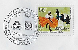 Brazil 2009 Cover Commemorative Cancel 35 Years Of The Binational Itaipu Hydroelectric Power Plant Dam Foz Do Iguaçú - Water