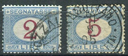 REGNO 1903  SEGNATASSE 2 VALORI USATI - Postage Due