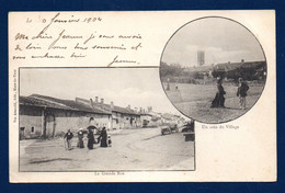 54. Mars-la-Tour. Un Coin Du Village Avec L'église Saint-Martin Et La Grande Rue. 1904 - Otros & Sin Clasificación