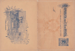 BRAZIL CASA DA MOEDA 1889, 300 Reis Ganzsache Auf Lithogr.Kartenbrief (ohne Inhalt) **, Nicht Gelaufen ... - Storia Postale