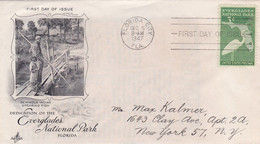 USA FDC 1947, 3 C Sondermarke Auf FDC-BRIEF, Gelaufen Von Florida Nach New York ... - Schmuck-FDC