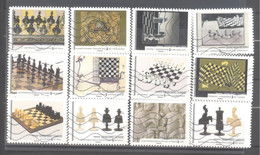 France Autoadhésifs Oblitérés N°2013/2024 (Jeux D'échecs - L'art Du Jeu, Jeu Dans L'art) (Lignes Ondulées) - Used Stamps