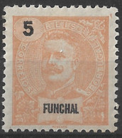 Funchal – 1897 King Carlos 5 Réis Mint Stamp - Funchal