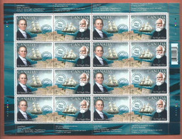 Canada # 2041-2042 Full Pane Of 16 MNH - Pioneers Of Transatlantic Mail Service - Hojas Completas