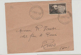 FRANCE N° 542 CHABRIER/BAZOUGES-LA-PEROUSE 2/10/42(Seul Sur Lettre) - ....-1949