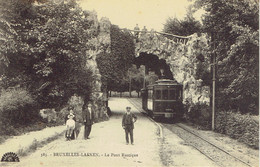 Bruxelles Laeken Le Pont Rustique Tram Et Animation  Trés Propre 1913 - Laeken