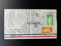 CUBA 1947 AIR MAIL LETTER HAVANA TO LEIPZIG GERMANY 29-09-1947 AIRMAIL - Cartas & Documentos