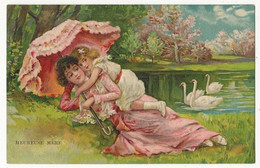 262 - Heureuse Mère - Fillette Et Maman " En Relief" - Fête Des Mères