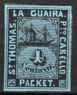 St.Thomas La Guaira P.to Cabello 4 Centavos */MH VF/F - Dänisch-Westindien