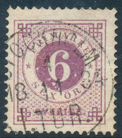 Sweden Suède Sverige 1877: Facit 31i, 6ö Red-lilac Ringtyp P13, F-VF Used, Nice Cancel (DCSV00365) - 1872-1891 Ringtyp