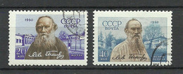 RUSSLAND RUSSIA 1960 Michel 2413 - 2414 O Writer Lev Tolstoi - Ecrivains