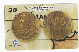 BRESIL TELECARTE MONNAIE MANOEL DA NOBREGA - Sellos & Monedas