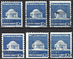 United States 1973 - Mi 1127 - YT 1008/08a/08b ( Jefferson Memorial And Signature ) - Gebraucht