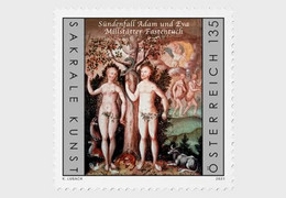 Austria 2021 The Millstatt Lenten Veil, Adam And Eve Stamp 1v MNH - Neufs