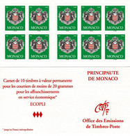 Monaco - Carnet De 10 Timbres Ecopli Autocollant - Y&T  N°14** - 2005 - Libretti