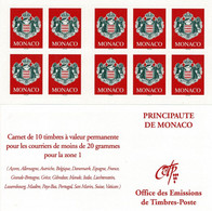 Monaco - Carnet De 10 Timbres Prioritaires Autocollants - Y&T  N°13** - 2000 - Carnets