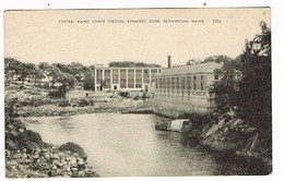 SKOWHEGAN - MAINE  - Post Card Central Maine Power Station-Kennebec River - American Art Post Card - Boston - N° 2204 - Autres & Non Classés