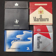 Lote 4 Cajas De Cigarrillos Cigarette Box Vacías - Origen: Varios - Contenitori Di Tabacco (vuoti)