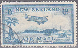 NEW ZEALAND  SCOTT NO C8  USED  YEAR  1935 - Corréo Aéreo