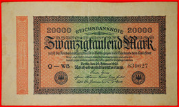 * REICHSBANKNOTE: GERMANY ★ 20000 MARK 1923 G And D In Stars! CRISP!★LOW START ★ NO RESERVE! - 20000 Mark