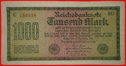 * REICHSBANKNOTE: GERMANY ★ 1000 MARK 1922 MEANDER! CRISP!★LOW START ★ NO RESERVE! - 1000 Mark