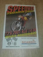 Speedway Yyterin 17.06.2001 , Programmheft / Programm / Rennprogramm , Program !!! - Motos