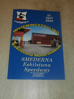 Speedway Eskilstuna 27.04.2002 , Programmheft / Programm / Rennprogramm , Program !!! - Motos