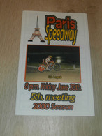 Speedway Paris 2000 , Programmheft / Programm / Rennprogramm , Program !!! - Motos