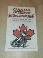 Speedway Niagara , Welland 7.08.1999 , Programmheft / Programm / Rennprogramm , Program !!! - Motos