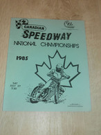 Speedway Niagara , Welland 27.07.1985 , Programmheft / Programm / Rennprogramm , Program !!! - Motos