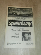 Speedway Western Springs - Auckland 1970, Ivan Mauger ,Programmheft / Programm / Rennprogramm , Program !!! - Motos