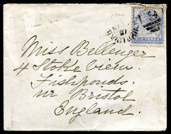 Z3481 VICTORIA (AUSTRALIA) 1887 Lettera Di Piccole Dimensioni Affrancata Con 6 D. Per Bristol (ran Bretagna), Annulli Di - Briefe U. Dokumente