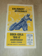 Speedway Salisbury 27.01.1971  , Coca-Cola , Programmheft / Programm / Rennprogramm , Program !!! - Motos