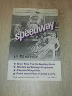 Speedway Rhodesia 5.02.1972 , Programmheft / Programm / Rennprogramm , Program !!! - Motos