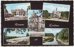 Groeten Uit Lochem: Kasteel Ampsen, Havenzathe De Cloese, Zwiepse Berg, De Berkel, Gemeentehuis - (Gelderland, Holland) - Lochem